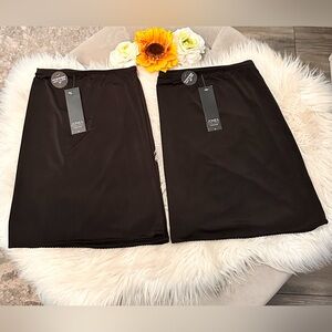 Jones New York Black Skirt Half Slip 16” Microfiber Anti Cling Sz 1X NEW!